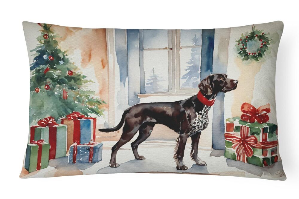 5745 DAC2663PW1216 German Shorthaired Pointer Cozy Christmas Throw Pillow